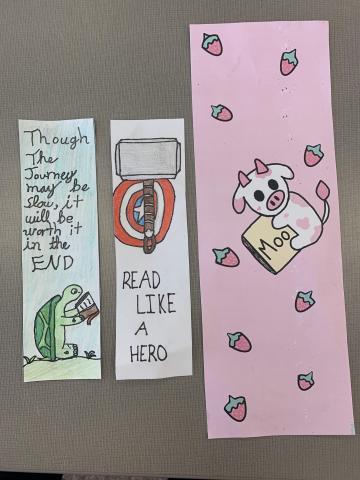 Image of bookmarks that won