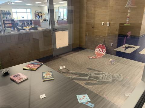 Library crime scene image 2