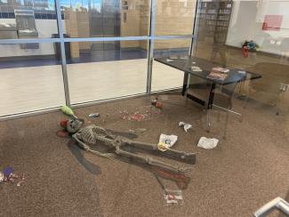 Library crime scene image 1